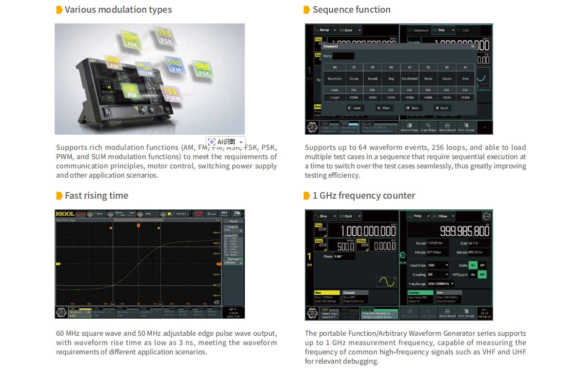 DG902 Pro 70MHz 1.25GSa/s 16비트 - Function Arbitrary Waveform Generator 리뷰 및 가격